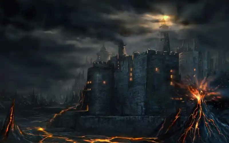 游戏中的城堡桌面壁纸