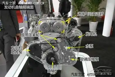 qq3 1.0可变进气正时发动机 发电机皮带示意图