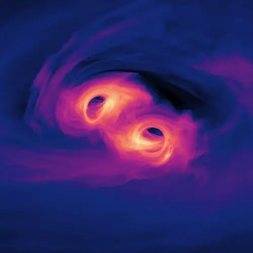new simulation sheds light on spiraling supermassive black holes