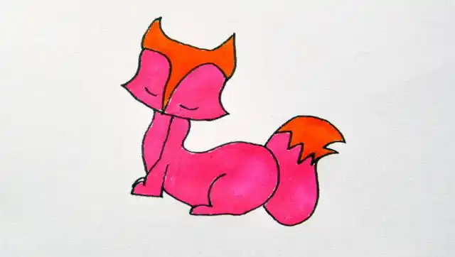 儿童简笔画狐狸画法非常简单孩子轻松学会