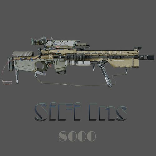 科幻武器枪械画稿效果图cg参考图素材(赛博朋克高科技热兵器)