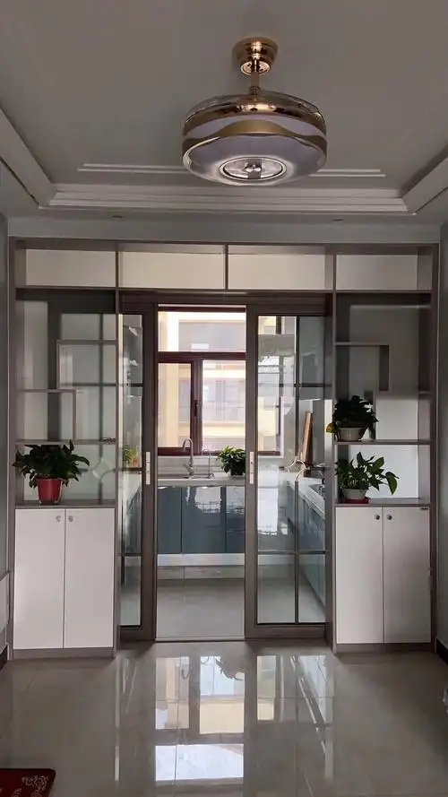 张家界中达装饰公司设计效果图推荐--厨房移门隔断柜
