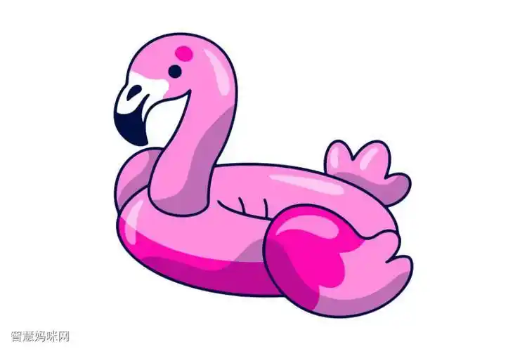 步骤6儿童游泳圈简笔画