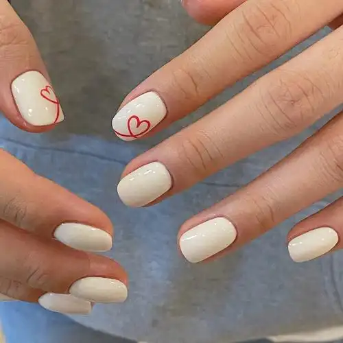 78一些短甲简约美甲合集清爽干净的感觉