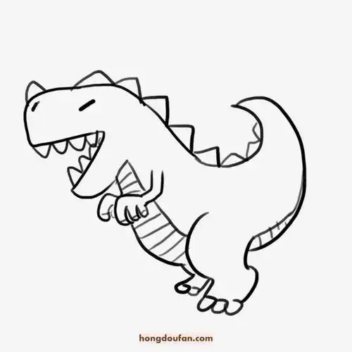 咆哮的霸王龙要如何画霸王龙简笔画大全