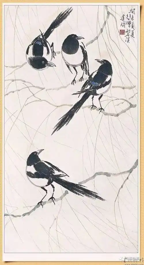 近现代徐悲鸿花鸟画选粹