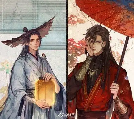 天官赐福##漫画#神仙太太画的花城和谢怜,我太太太太可以了新情头get