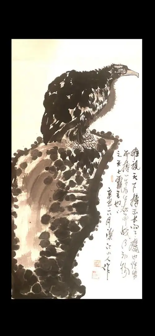 霸气十足画坛鹰王走进国画家画鹰大家朱祖国艺术世界