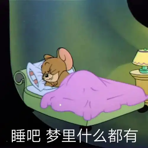睡吧梦里什么都有(杰瑞鼠表情包)