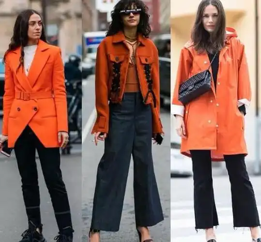 橙色上衣配什么颜色裤子好看?