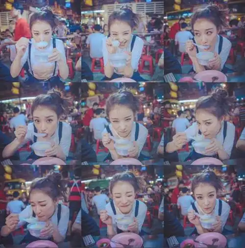 倪妮晒照说:"来,我们一起吃."女神,饮料好喝吗?你都变表情包了.