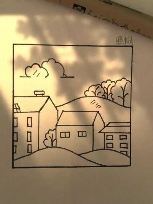 风景简笔画附过程