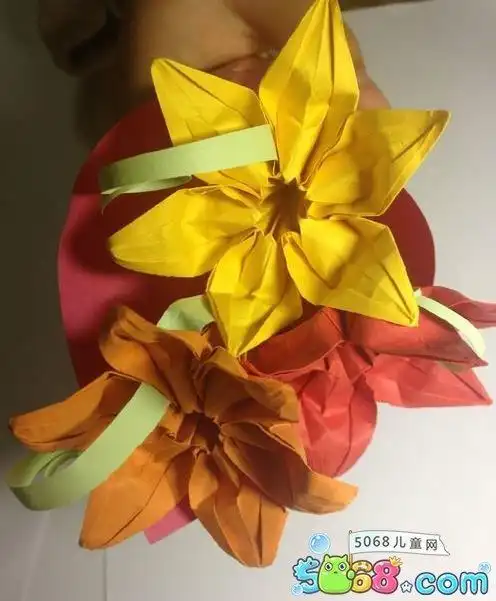 萱草花折纸diy
