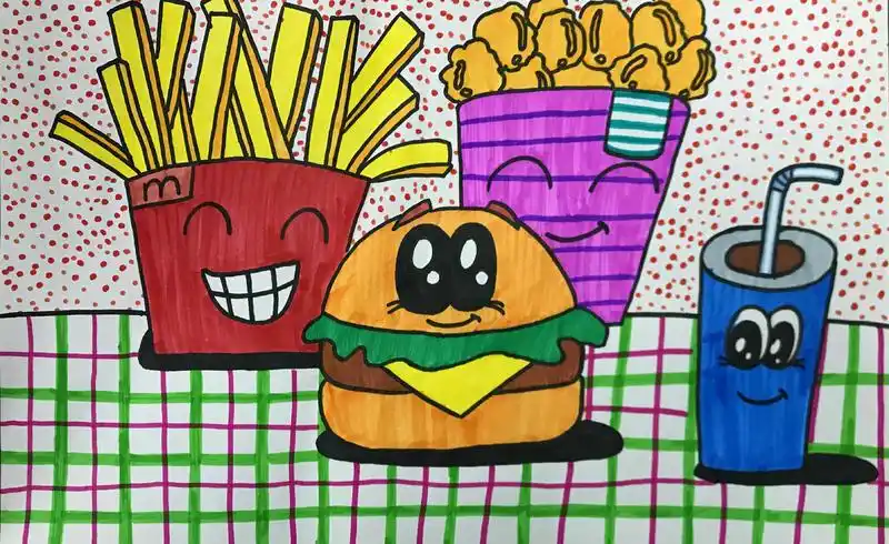 美食世界-五7班-严慧