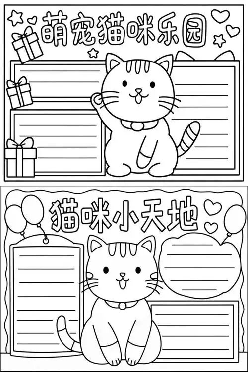 猫咪手抄报图片大全