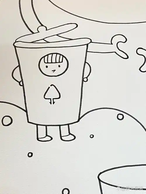 《环保小卫士》 临摹