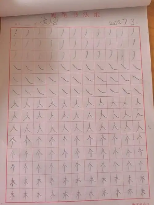 还是不给你报幼小衔接了我愿意用这时间陪你练字横平竖直学书法,撇捺