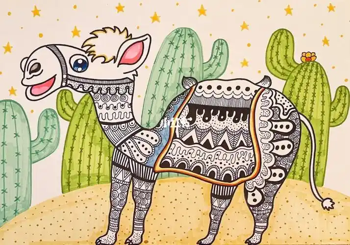 每日画画打卡练习  #儿童创意线描  #黑白线描  #创意线描  #儿童画