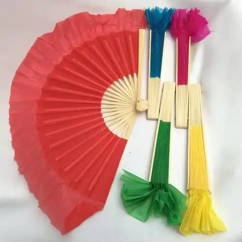 广场舞舞蹈扭秧歌扇子长绸扇云南花灯真丝扇安微花鼓灯茶山放歌胶州