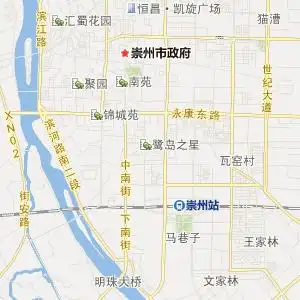 成都市崇州市地图