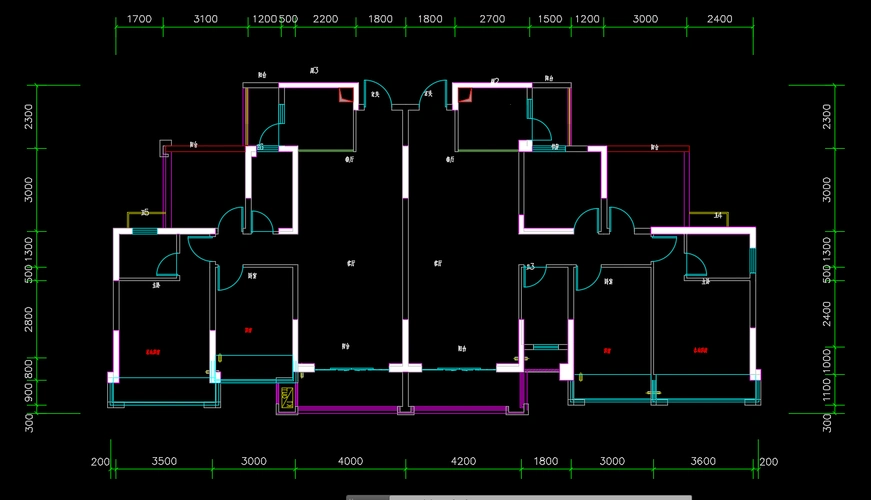 两套户型打通(203㎡)跪请大神 - 酷家乐