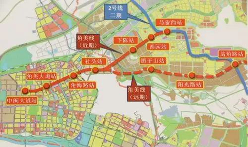 2014年,漳州市已明确对接厦门地铁二号线,并延伸至角美主城区.