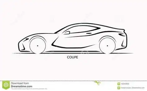 跑车侧面简笔画教程