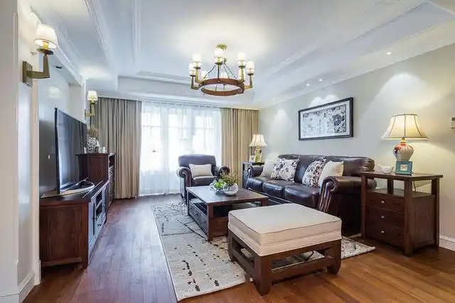 温馨复古美式客厅装潢设计大全3/6