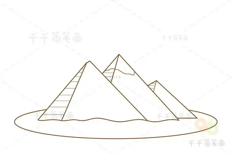 埃及金字塔简笔画教程