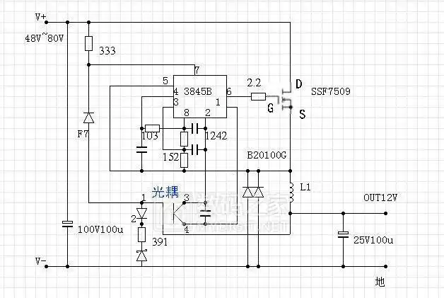 再拆一个电动车的dcdc转换器附抄板电路图