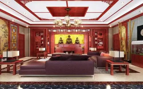 北京车厂村某别墅业主家庭佛堂装修效果图