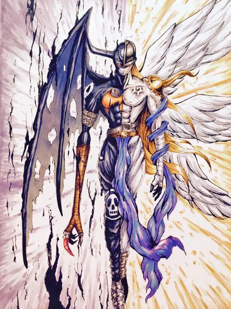 善恶对立面#数码宝贝 #高清壁纸 #天使兽 - 抖音