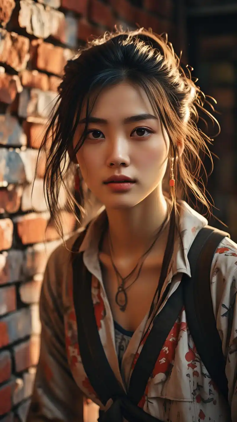 💔伤感女子在城镇角落的苦笑🌆 在寂静的城镇角落