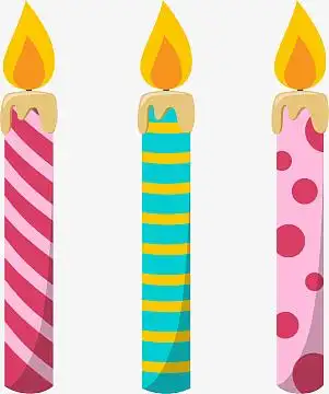 卡通蜡烛矢量图下载