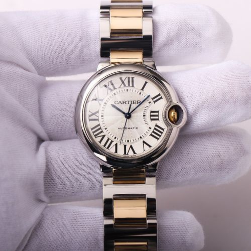 百搭包邮 原单一比一卡地亚蓝气球间金款女款机械手表