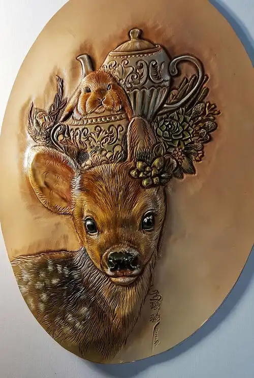 皮雕画裱好框子