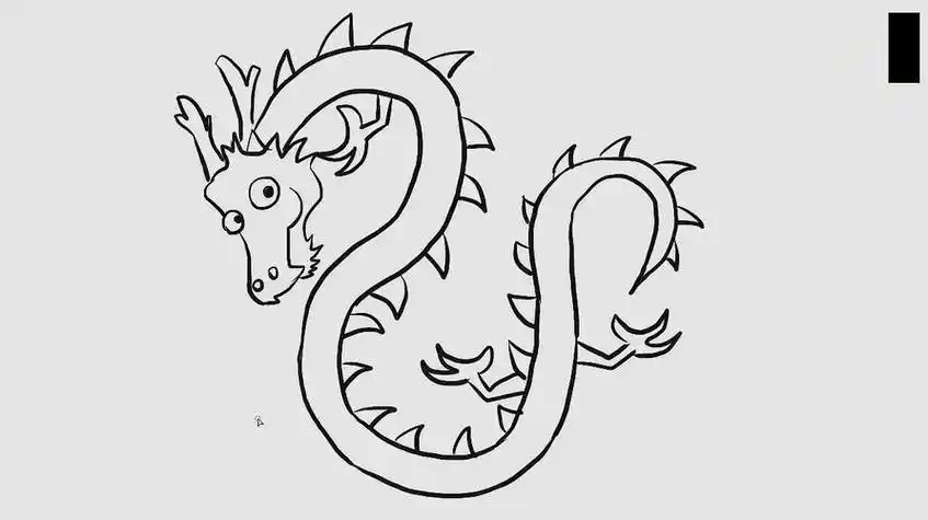 龙的简笔画分解画