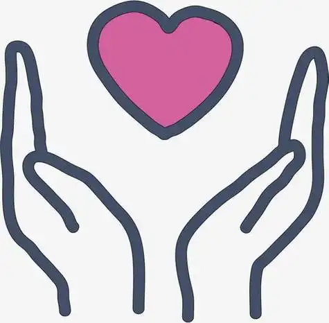 手捧爱心的简笔画