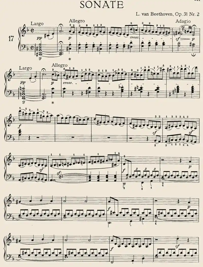 贝多芬 d小调第17号钢琴奏鸣曲 暴风雨第一乐章 op.31 - 抖音