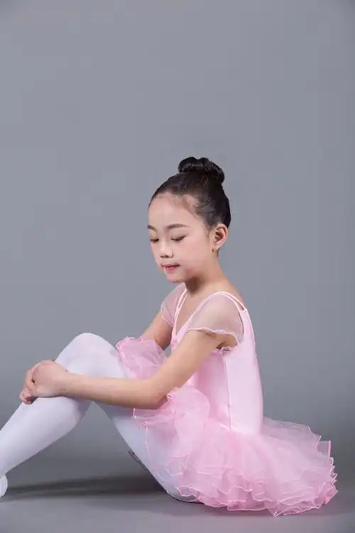 红雨舞蹈儿童女生芭蕾舞练功裙中小童连体纱裙芭蕾舞服