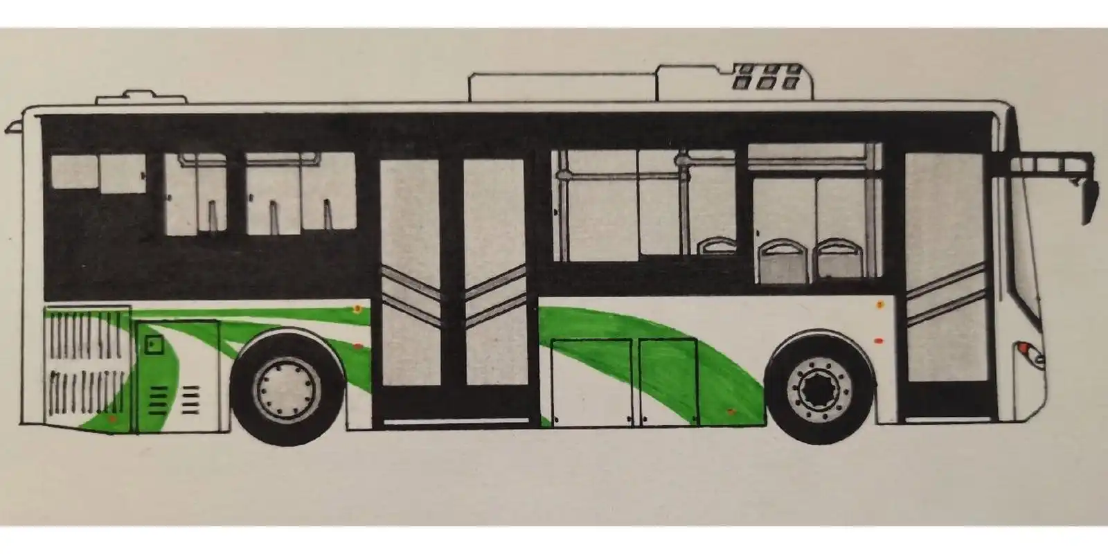 手绘宇通客车 画的不是特别好,别太在意啦