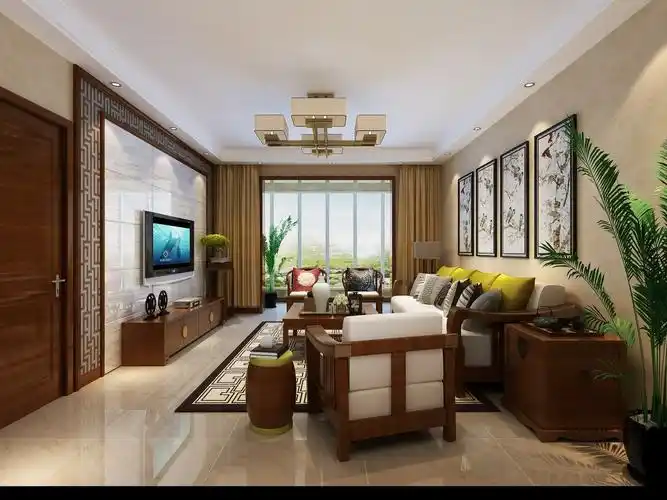 2020新中式客厅背景墙 2020新中式客厅装饰图片