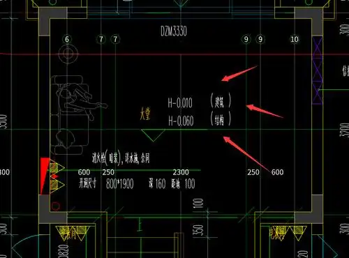 请问一下建筑平面图里为什么会有两个标高呢