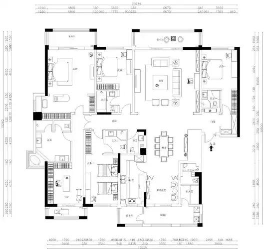 泛海国际樱海园300平米现代简约装修效果图