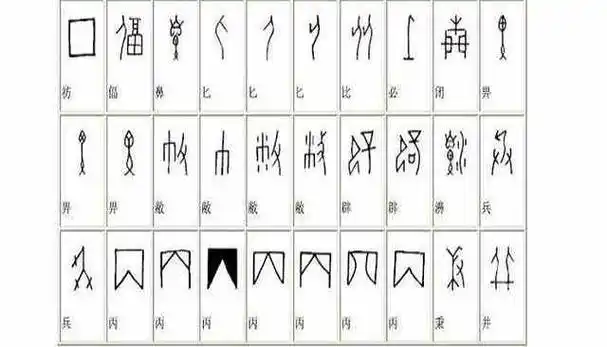 一二三年级甲骨文大全(甲骨文资料)
