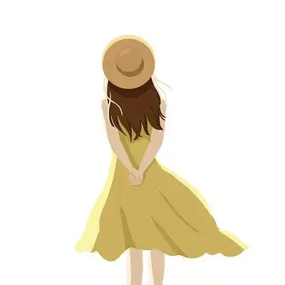 卡通女孩背影素材-卡通女孩背影图片素材下载-觅知网