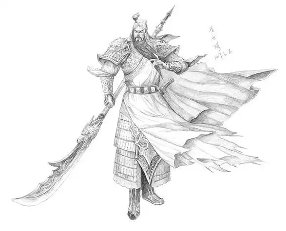 关羽画像简笔画关羽画像简笔画可爱