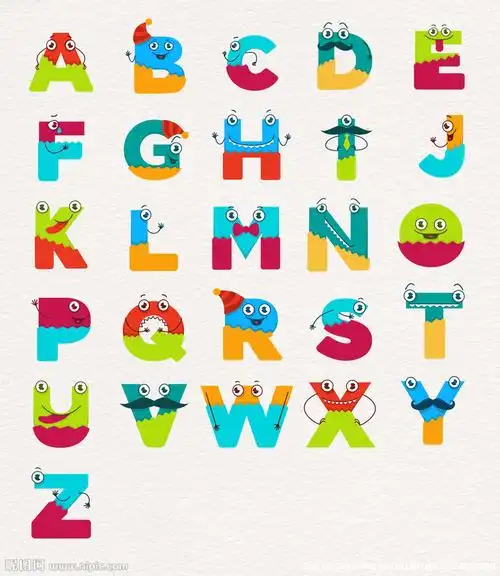 26个英文卡通字母图片