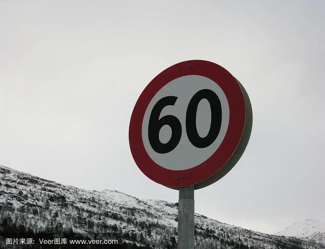 数字60,年龄,限速标志,迅速,圆形
