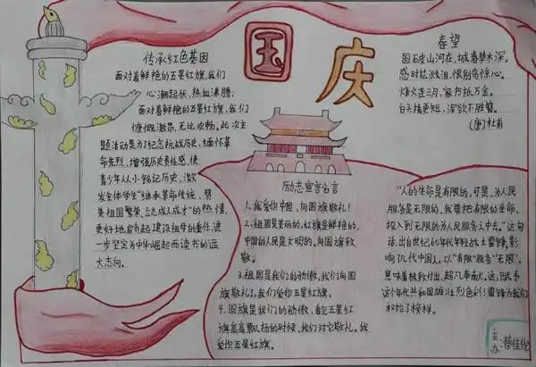 庆祝国庆71周年手抄报图片大全简单又漂亮